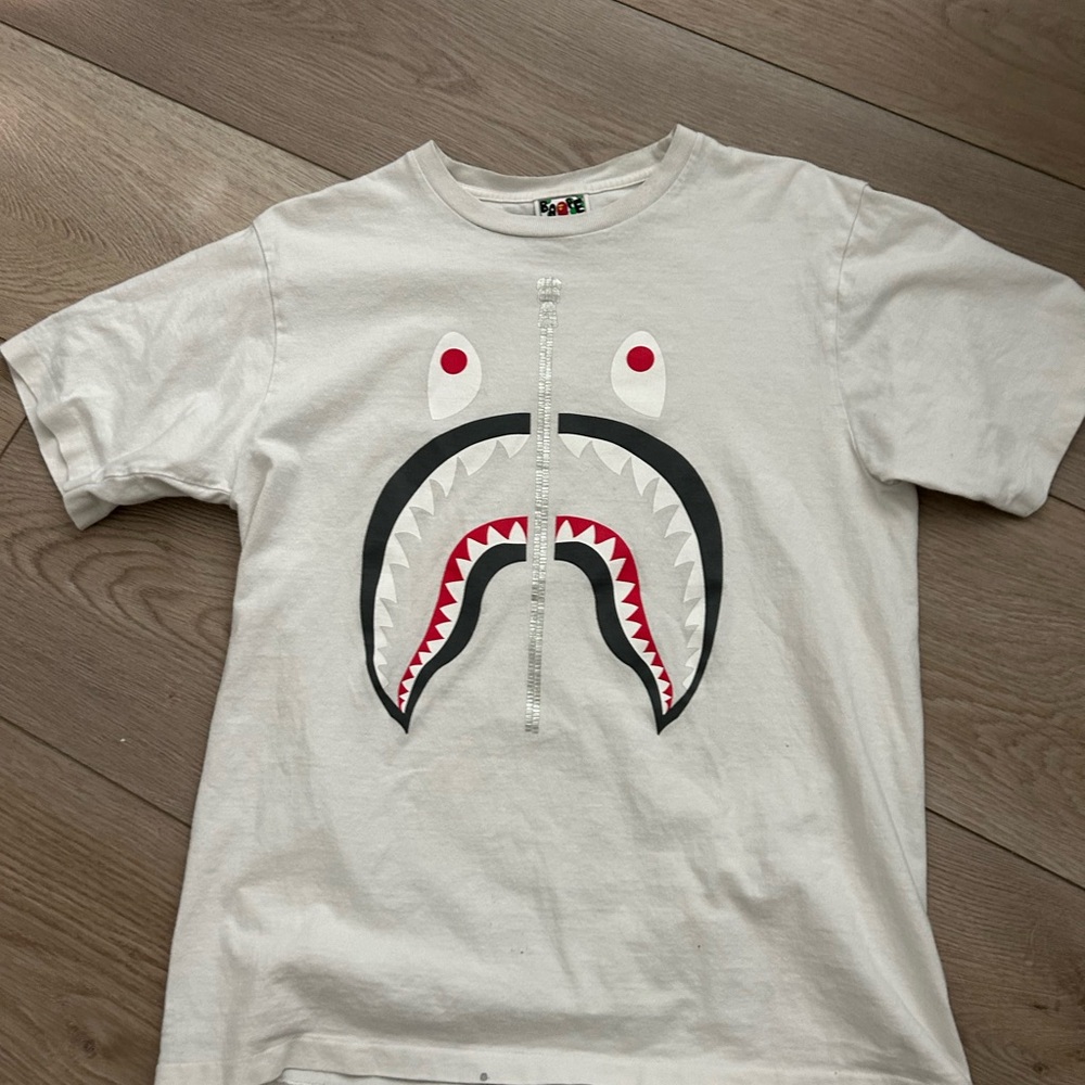 Kids Graphic Shark Tee - White